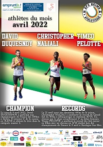 Athlètes du mois d&rsquo;avril 2022