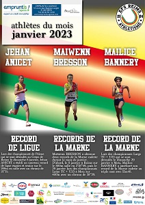 Athlètes du mois de janvier 2023