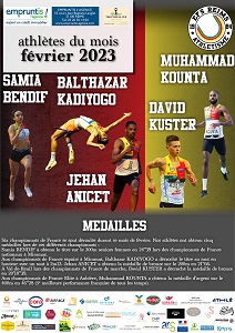 Athlètes du mois de février 2023
