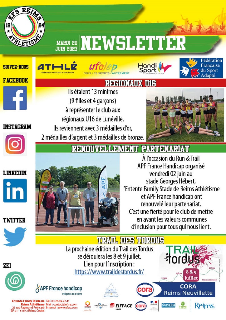 Newsletter du 20 juin 2023